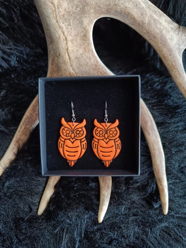 Pöllö-korvakorut, oranssi