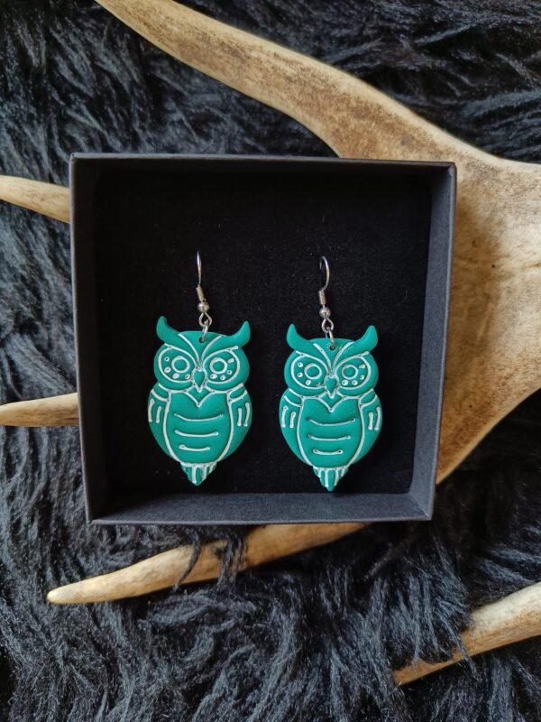 IMG20250903155359 Pöllö-korvakorut, smaragdin vihreä