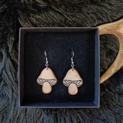 Sieni-korvakorut, vaaleanruskea