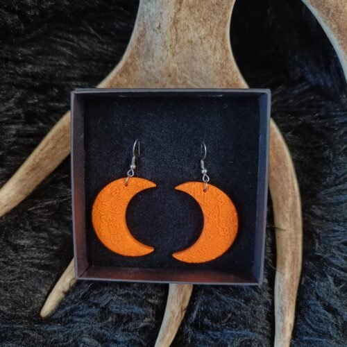 Kuunsirppi-korvakorut, oranssi