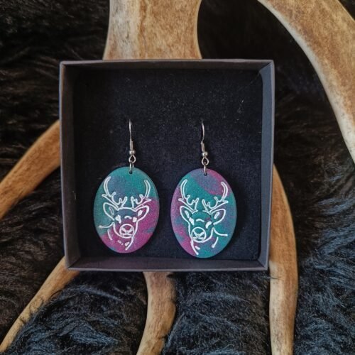 Poro-korvakorut, violetti/vihreä