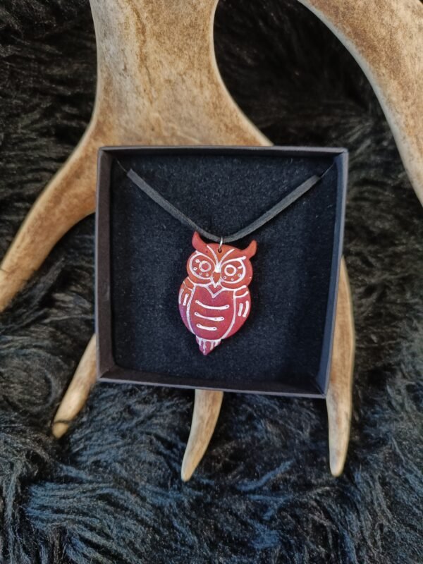 Pöllö-kaulakoru, oranssi