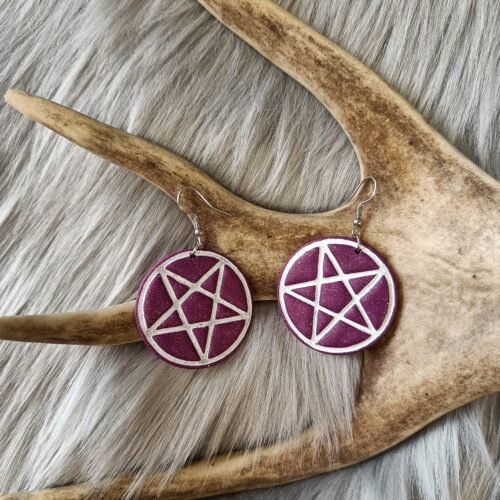 Pentagram-korvakorut, galaxy purple