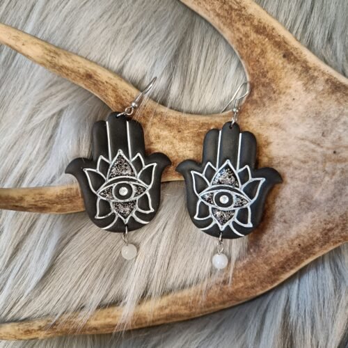 Hamsa-korvakorut, musta