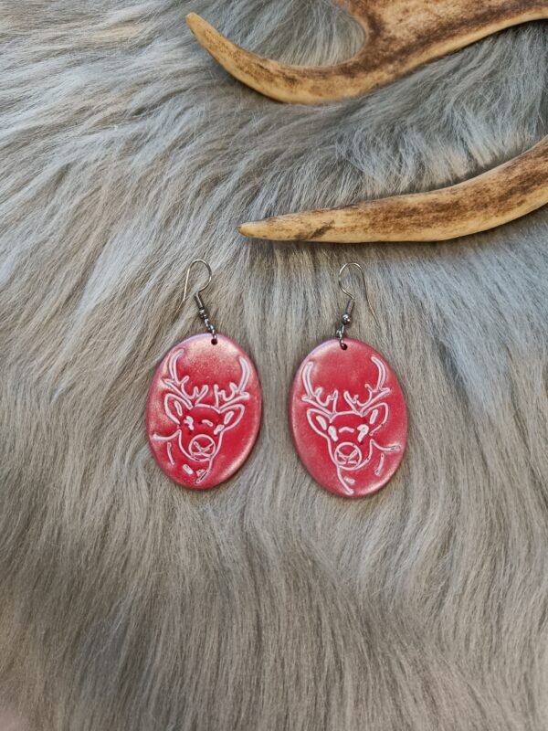 IMG20251110143314 Poro-korvakorut, punainen/hopea