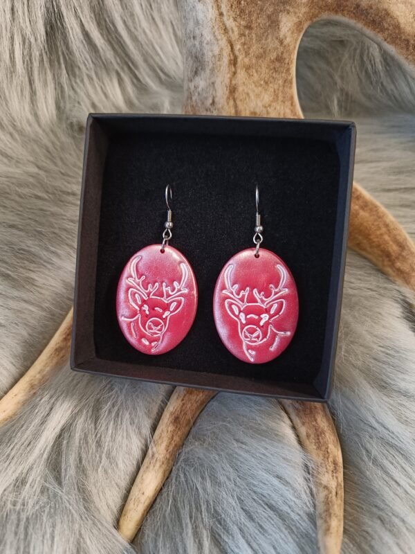 IMG20251113134107 Poro-korvakorut, punainen/hopea