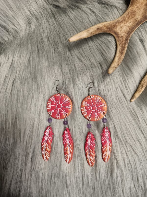 Vegvisir sulilla, punainen/kulta