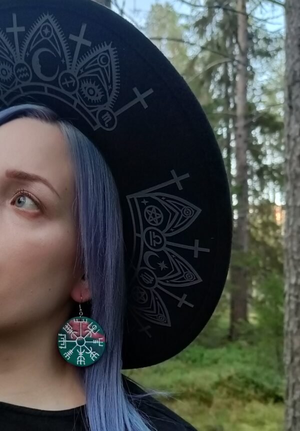 IMG20250912193614~2 Vegvisir-korvakorut, vihreä/pinkki