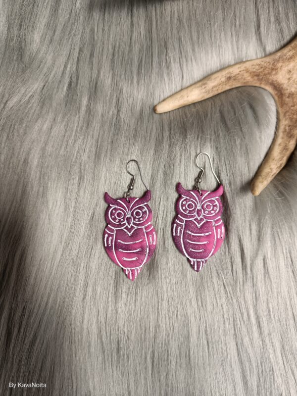 Pöllö-korvakorut, mystinen violetti