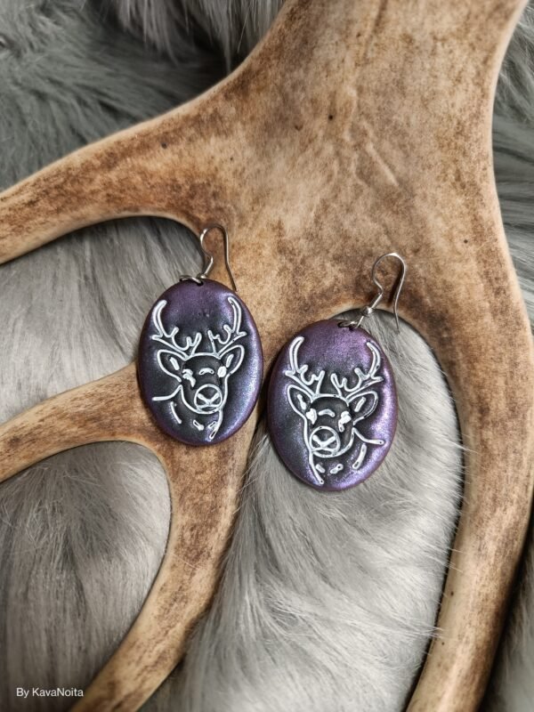 Poro-korvakorut, violetti metallinhohto