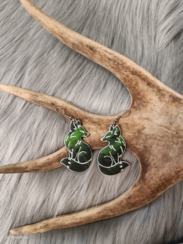 IMG20260121151551 Kettu-korvakorvakorut, vihreä revontuli