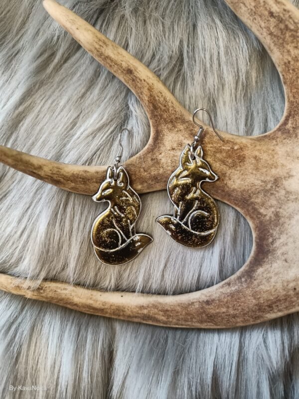 Kettu-korvakorut, kultakimalle