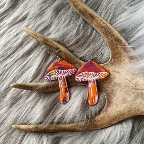 Fungi-korvakorut, oranssi/violetti