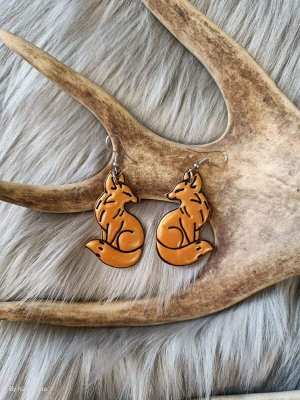 Kettu-korvakorut, konjakki/kulta