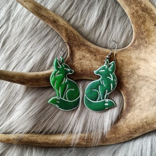 Kettu-korvakorut, vihreän sekoitus