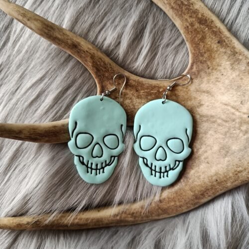 Pääkallo-korvakorut, minttu