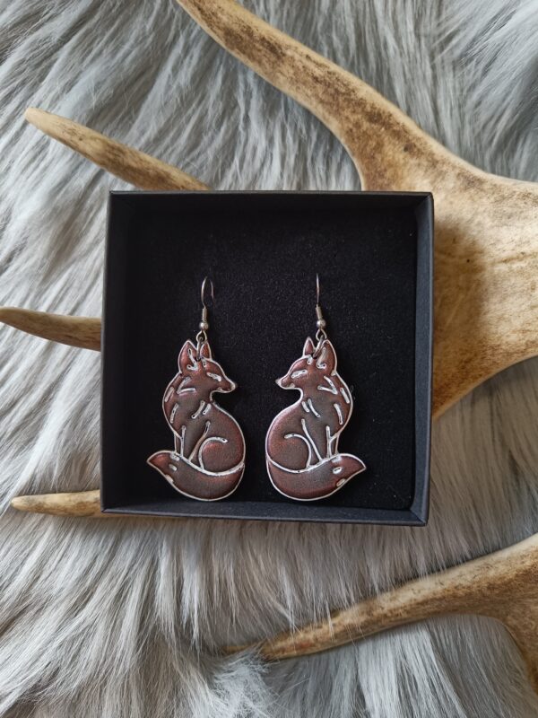 IMG20260312112932 Kettu-korvakorut, kupari/musta metallinhohto