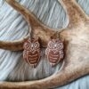 Pöllö-korvakorut, ruskea
