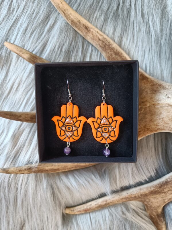 Hamsa-korvakorut, oranssi