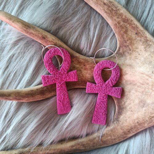 Ankh risti-korvakorut, purppura