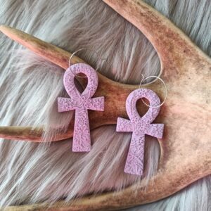 Ankh risti-korvakorut, lila