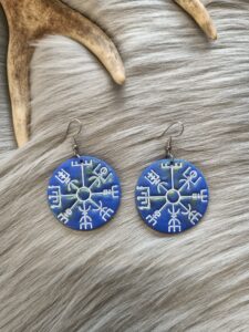 Vegvisir-korvakorut, sininen