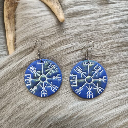 Vegvisir-korvakorut, sininen