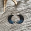Kuunsirppi-korvakorut, midnight blue/musta