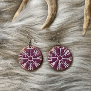 Vegvisir-korvakorut, violetti/kulta