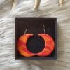 IMG20260710124552 Kuunsirppi-korvakorut, oranssi/punainen