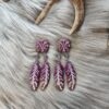 Vegvisir sulilla-nappikorvakorut, violetti/kulta