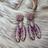 Vegvisir sulilla-nappikorvakorut, violetti/kulta