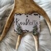 Kettu-nappikorvakorut, vihreä revontuli