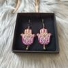 IMG20260831154028 Hamsa-korvakorut, violetti/kulta glitter