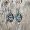 IMG20260831154447 Hamsa-korvakorut, sininen/vihreä metallinhohto