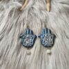 IMG20260831154450 Hamsa-korvakorut, sininen/vihreä metallinhohto